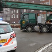Dieplader met pech Sandtlaan Rijnsburg